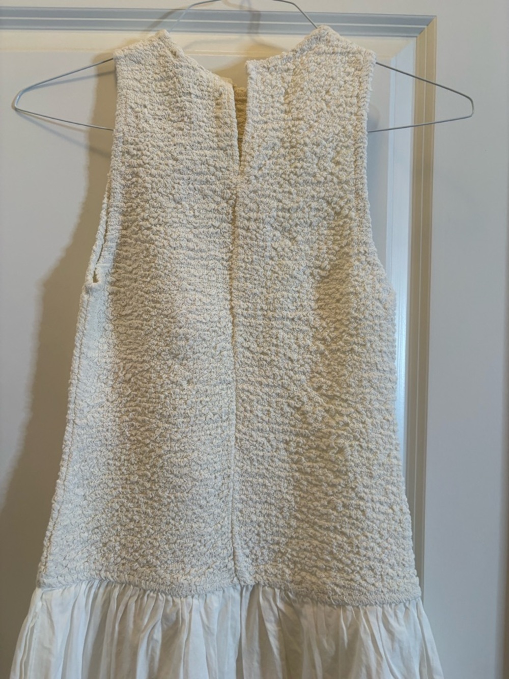 Zara White Balloon Poplin Midi Dress Sleeveless Round Neck Size Small - Picture 12 of 16